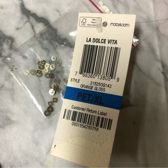 Charter Club Orange Swiss Dot Blouse Size PXL Petite NWT - Picture 6 of 6